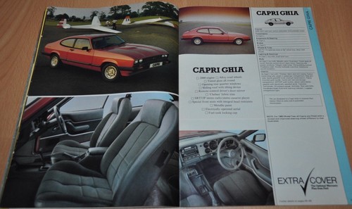 Ford Cars 1982 Sierra Fiesta Escort XR3 Capri Ghia Model Range Brochure Prospekt - Picture 8 of 11