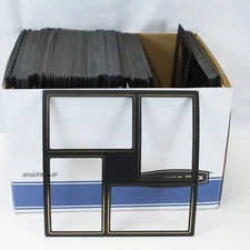 Art Leather Albums Large Futura Mats Lot About 225 Black & Gold 10-3/8 Square