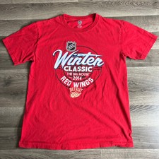 Detroit Red Wings T Shirt Mens Large Winter Classic Big House 2014 NHL Hockey