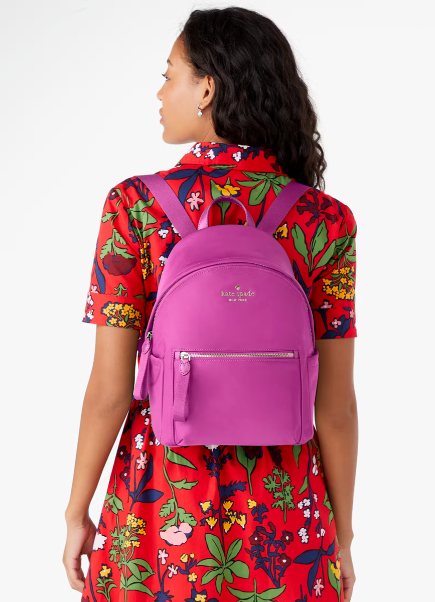 NWB Kate Spade Chelsea Medium Nylon Backpack Dark Pink KC522 NWB Kate Spade Chelsea Medium Nylon Backpack Dark Pink KC522