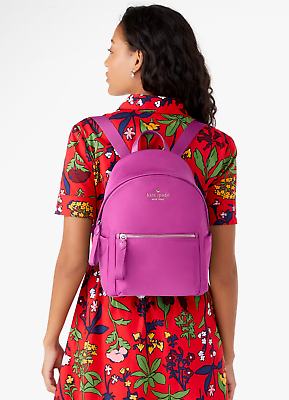 NWB Kate Spade Chelsea Medium Nylon Backpack Dark Pink KC522 NWB Kate Spade Chelsea Medium Nylon Backpack Dark Pink KC522