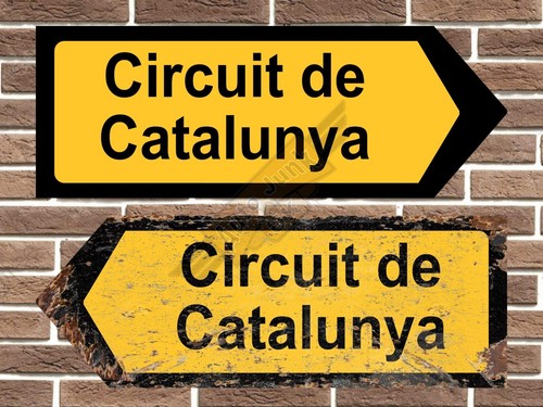 Catalunya Circuit Metall Verkehrsschild Vintage F1 Retro Garage Schild Man Cave - Bild 1 von 2