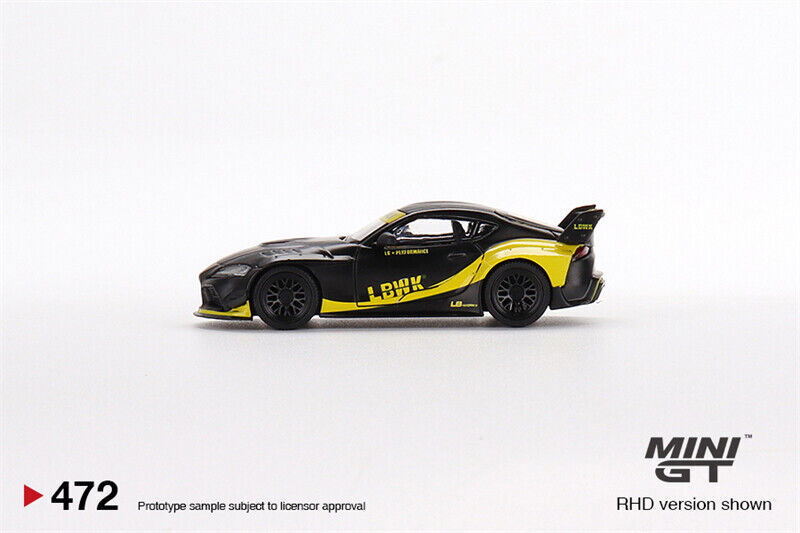 MINI GT 1:64 GR Supra LB-Works Matte Black Diecast Model Car in