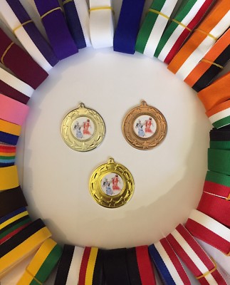 10x Boxmedaillen. Sie wählen die Medaille und Bandfarbe. Gratis P+P