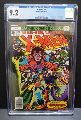 X-MEN #107 CGC 9.2 WHITE PAGES 1977 1st STARJAMMERS