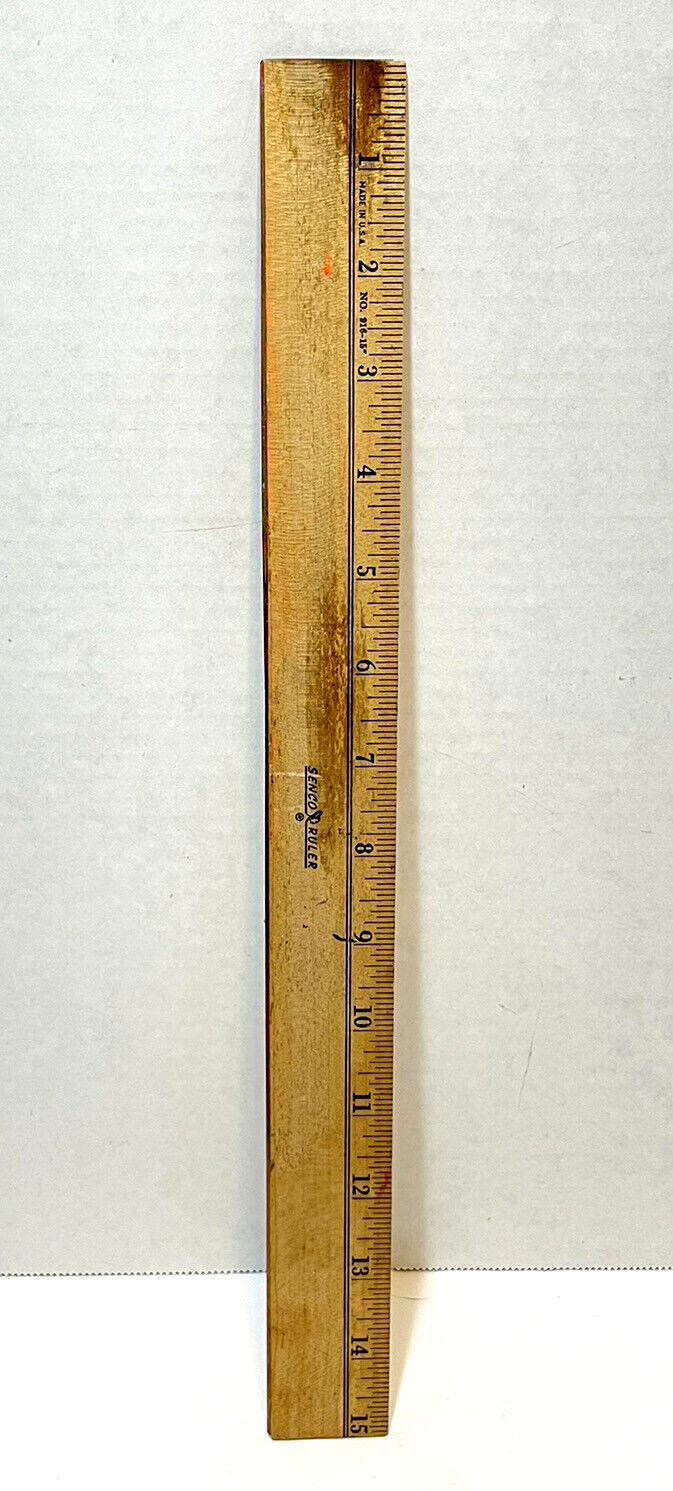 Vintage Senco Wood Double Sided Metal Edged 15 Inch Ruler | eBay