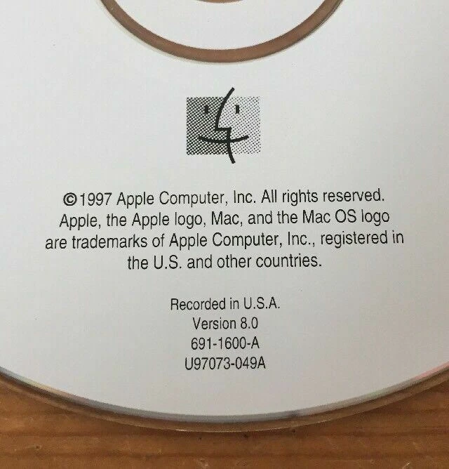 Vintage 1997 Mac OS 8 v8.0 Macintosh Software Install Installation Disc CD - Image 3 of 4