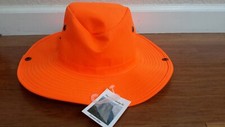 Summer Wear Boonie Hat/Neck Cover Wide Brim Fishing Hiking Outdoor Orange NWT
