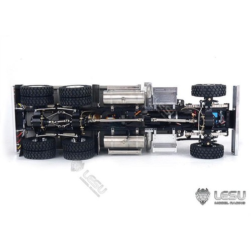 1/14 LESU 6*6 Hydraulic RC Dumper Truck Model Metal Chassis Bucket W/O Cabin - Picture 11 of 11