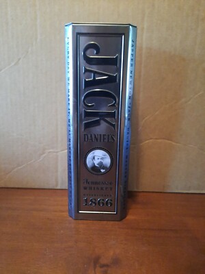 Jack Daniels Tennessee Whiskey, Old No 7 Brand, Black + Silver Tin, Empty 750ML