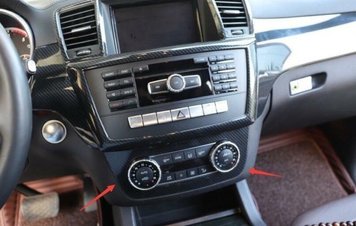 Carbon Fiber Inner Central Console AC Switch Panel Trim For Benz GL ML 2012-15 - Bild 4 von 6