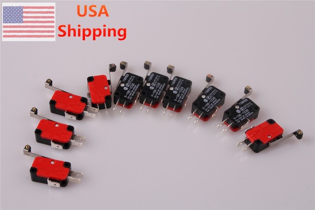 10pcs V-156-1C25 MICRO SWITCH SPDT HINGE ROLLER LEVER 15A DC AC