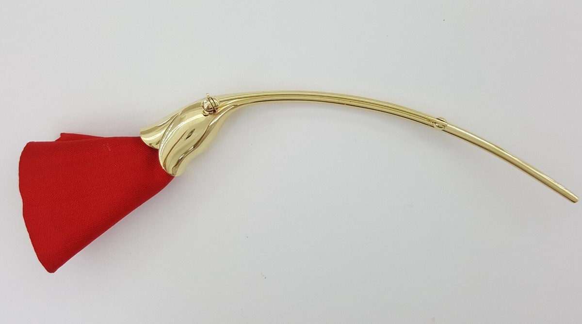 Tiffany & Co. ブローチ 赤 シルバー Elsa Peretti®:Amapola Brooch in Sterling Silver with Red