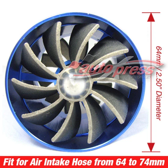 VENTILADOR DOBLE ADMISIÓN DE AIRE B Turbo Supercargador Turbonador Gas Ahorro de Combustible para MITSUBISHI Foto 3 de 4