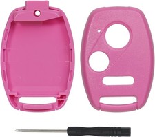 Key Fob Remote Shell Case Replacement fits 2003-2012 Accord / 2006-2013-Pink