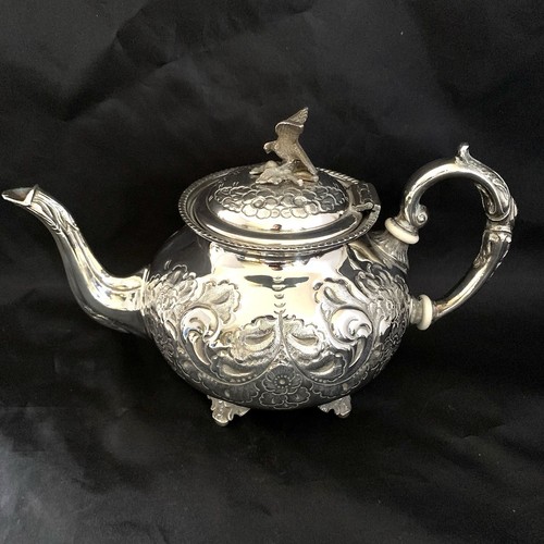 Antique Victorian John Turton Sheffield Hand chased Tea Set - Picture 5 of 11