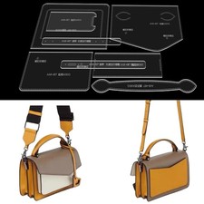 Shoulder Tote Bag Acrylic Template Leather Pattern, DIY Craft Sewing Tool Kit