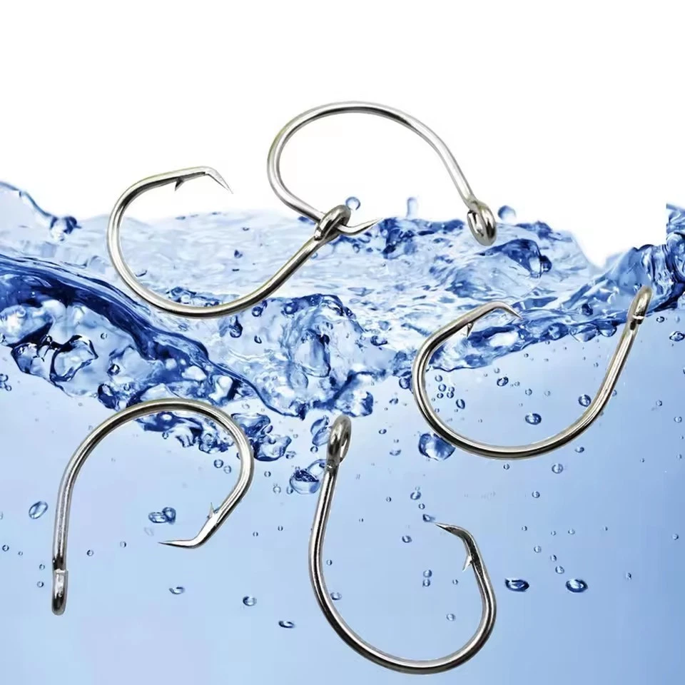 50PCS Tuna Circle Fishing Hook Stainless Steel Big Game Saltwater Hook 8.0-14.0 - Image 4 of 4