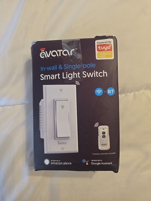 Avatar Controls Single-pole Smart Light Switch With Remote Wi-Fi