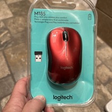 Logitech Wireless Mouse M185 Red - New In Box
