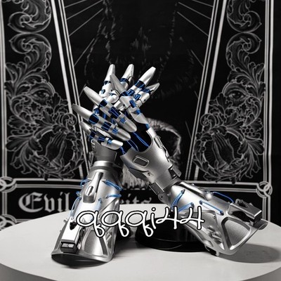 Cyberpunk Knight Cosplay LED Luminous Arm Armor Resin Mechanical Glove Accessory