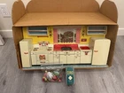 Vintage 1950's Louis Marx Toy Litho Pretty Maid Play Kitchen Set & Accessories