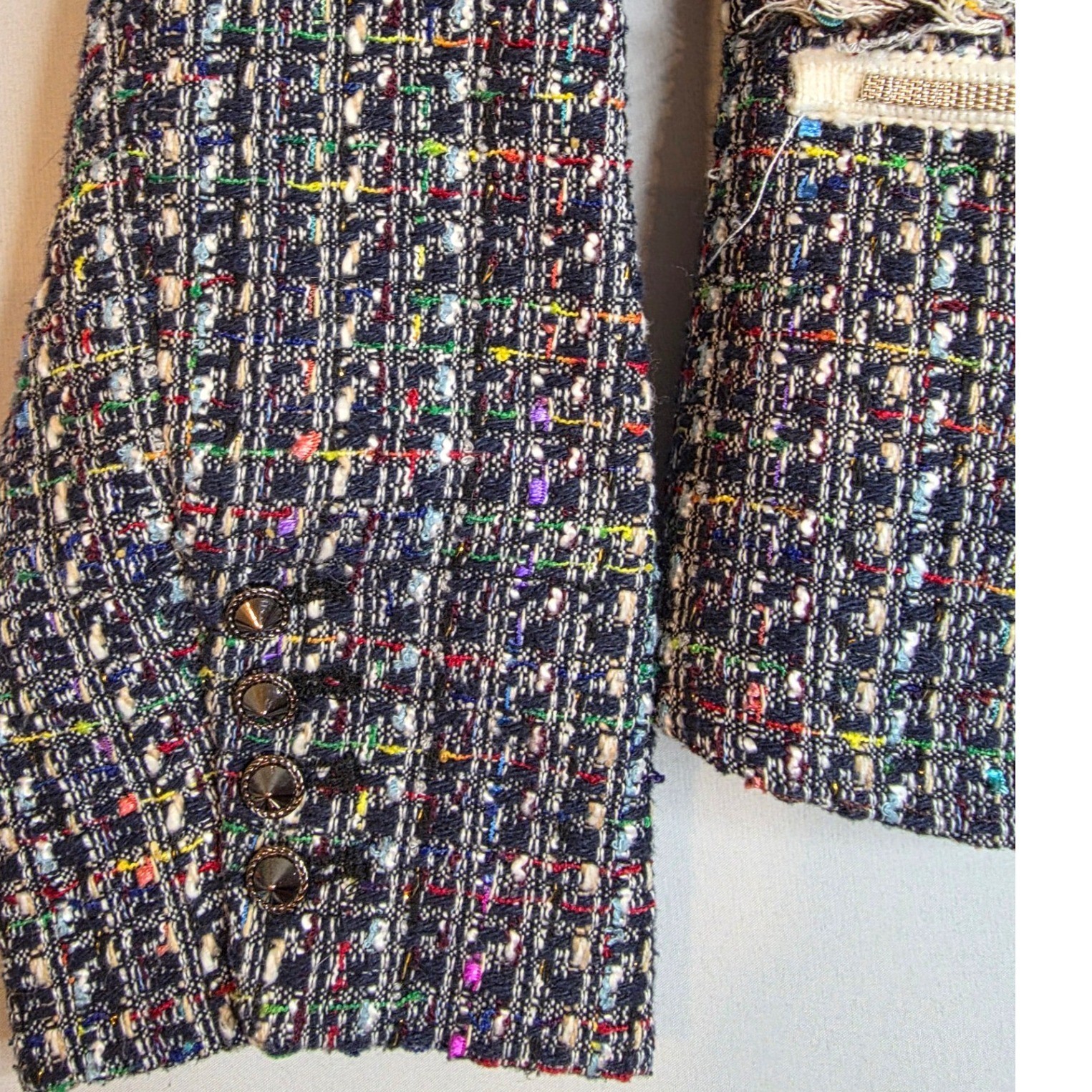 Vici structured tweed jacket blazer Multicolored … - image 7