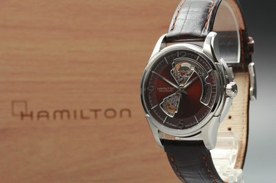 Near Mint in Box Hamilton Jazzmaster H325651 Open Heart AT Men's Watch Japan