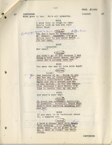 MICKEY SPILLANE'S MIKE HAMMER - "M is for Mother" (May 8, 1959) TV script - Picture 2 of 2