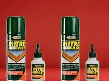 Pk x2  EVERBUILD MITRE FAST BONDING KIT STD SUPER GLUE 50g & ACTIVATOR 200ML
