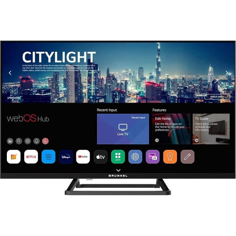 Fernseher GRUNKEL LED-3225QLEDW 32" QLED 4K UHD Smart TV + WiFi