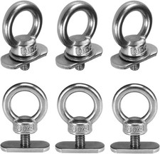 6 Packs Stainless Steel Kayak Track Mount Tie down Eyelet Rail for Ka...