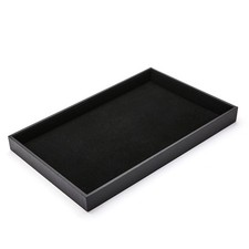 XCRUI Black Velvet Stackable Jewelry Tray Showcase Display 1pcs, black