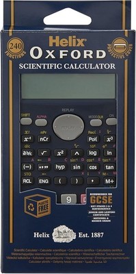 Helix Oxford wissenschaftlicher Taschenrechner für Schlüssel Stufe 3 und 4 Mathematik - 240 Funktionen -