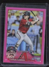 2023 Topps Chrome Pink Refractor #95 Corbin Carroll RC Rookie 
