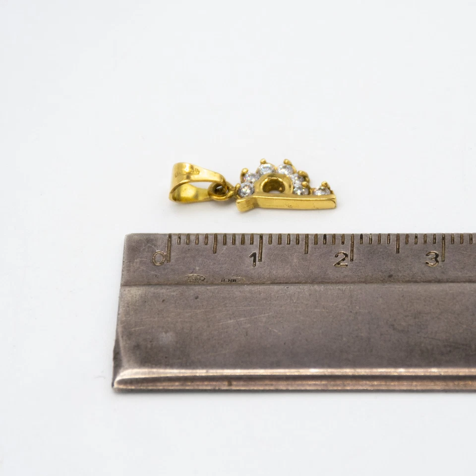 Pendentif initial en or jaune 18 carats « P » avec zircon E.2401 - Photo 4/4