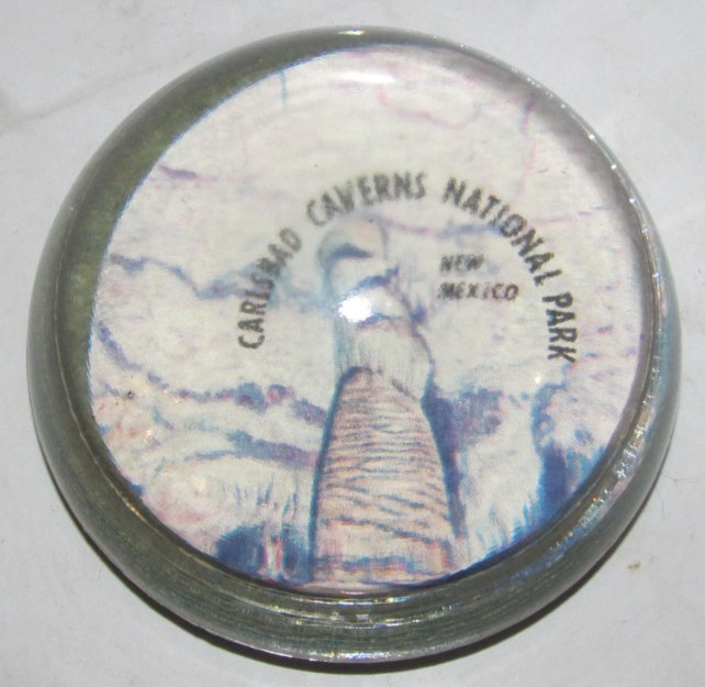 Souvenir Dome Glass Paperweight Carlsbad Caverns National Park NM New Mexico
