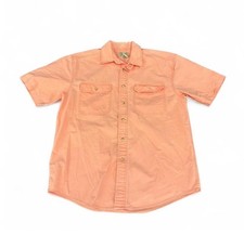 Vintage LL Bean Traditional Fit Safari Shirt Mens M Cargo Short Sleeve Button Up