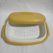 Vintage Tupperware Harvest Gold Steamer 3 Pc Set 1273 Retro 1970s Made In USA