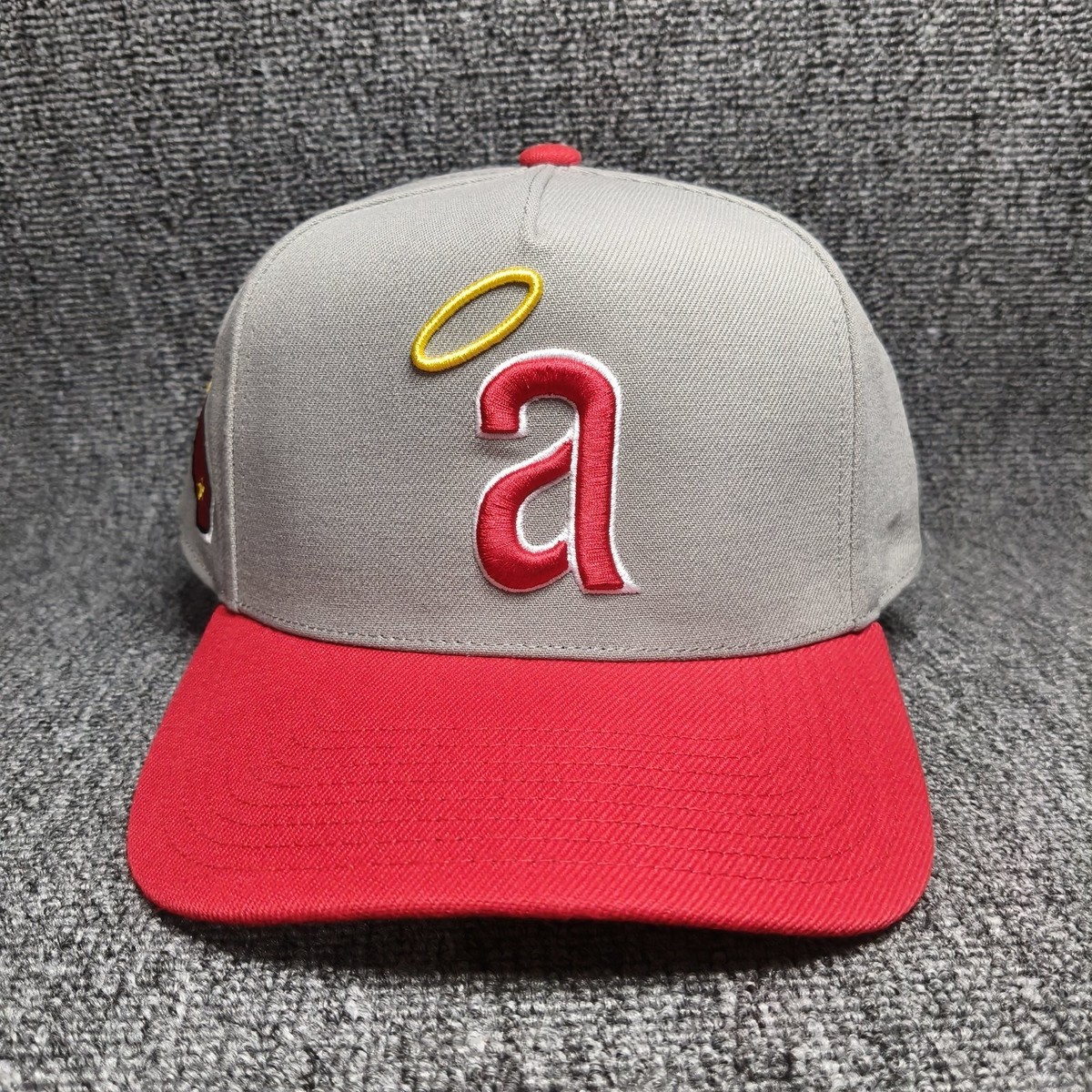 Mitchell & Ness Los Angeles Angels Gray Red Snapback Hat Cap