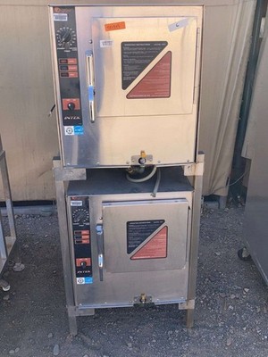 2 Groen XSG-5 Commercial 5-tray Convection Steamer Stacked Oven .