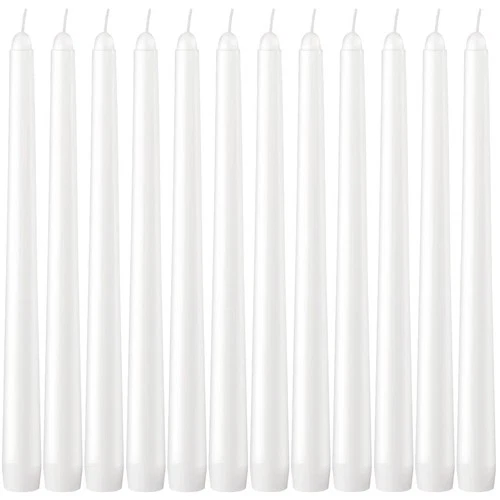 Dripless Taper Candles - Unscented 12Pack-White taper candle, 10"12pcs-White - product listing photo