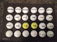 TITLEIST TOUR SOFT GOLF BALLS X24 USED PEARL/GRADE A CONDITION FREE P&P