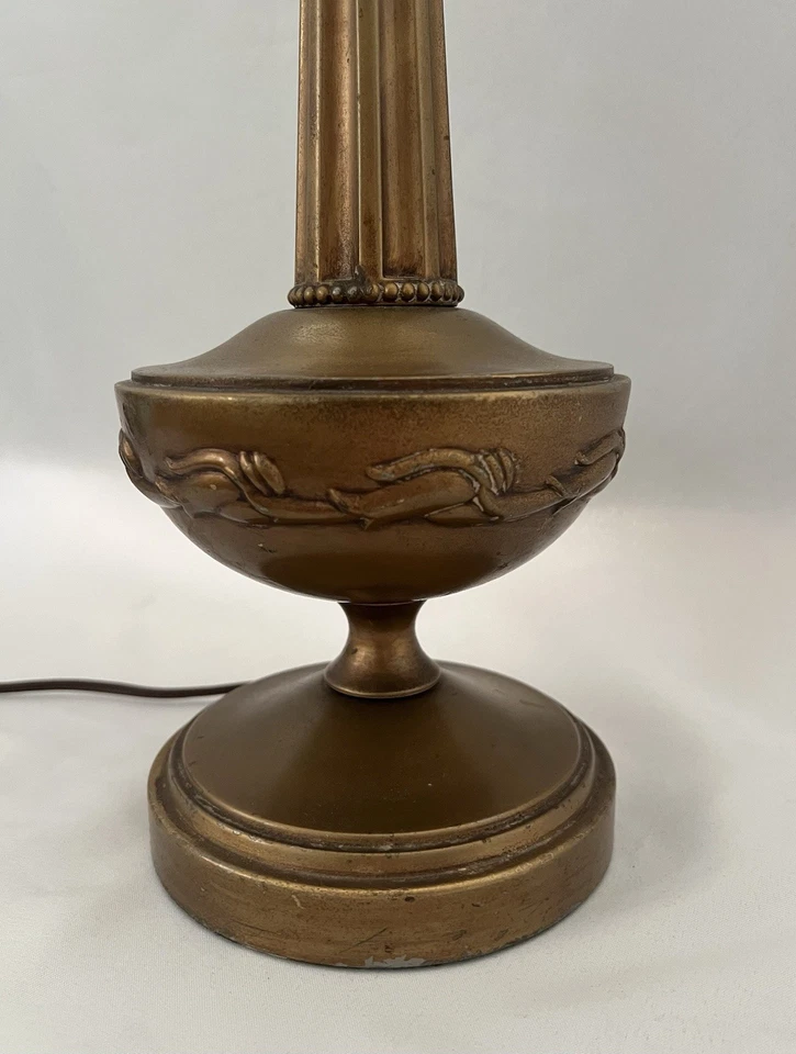 Vintage Rembrandt-Style Brass Torchiere Table Lamp - Image 4 of 4