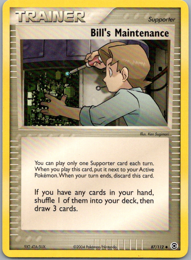 Pokemon Bill's Maintenance FireRed & LeafGreen 87/112 Near Mint NM