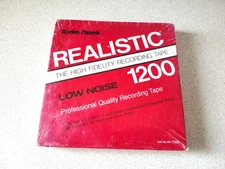 New 1/4” Radio Shack Realistic 5” Reel To Reel Blank Tape 1,200 ft Sealed NOS