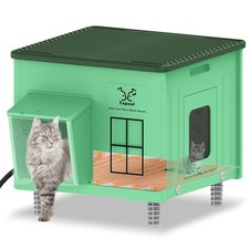 Indestructible Heated Cat House for Outdoor Cats in Winter, 100 Waterproof ...