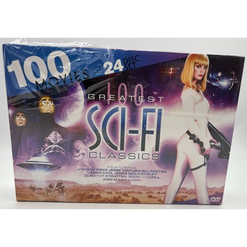 100 Greatest Sci-Fi Classics 24-Disc DVD Set - 100 Filme - Neu Versiegelt
