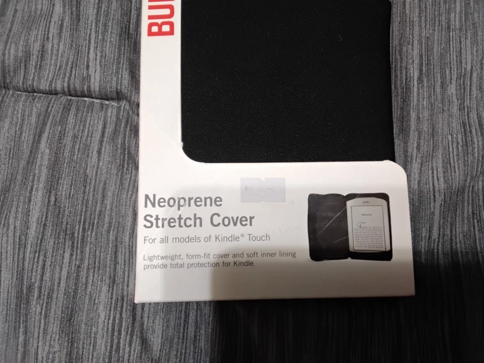 New BUILT Black Neoprene Stretch Cover For All Models Of Kindle Touch - Image 2 of 4