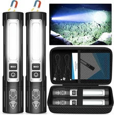Rechargeable Flashlights High Lumens - Super Bright Small Pocket Magnetic Fla...